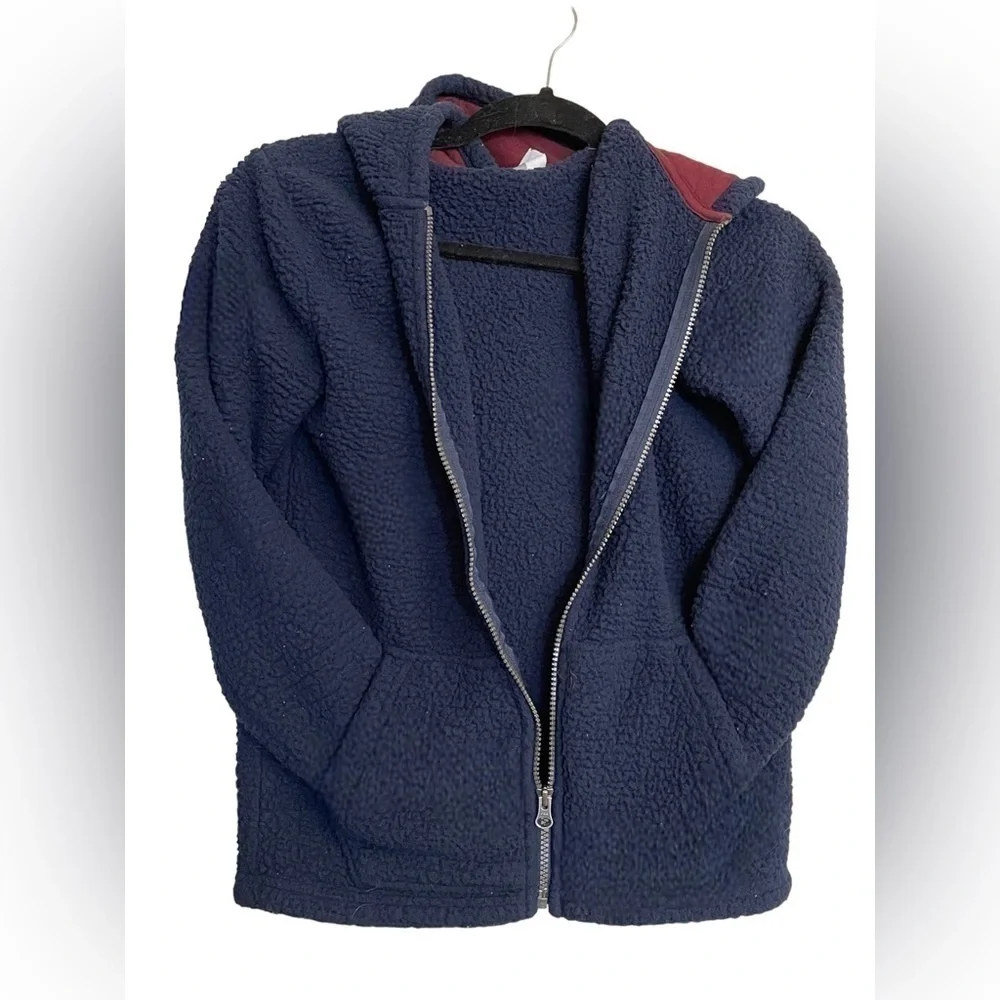 The Children’s Place Boys Size 10/12 Sherpa Cozy Zip Up Hoodie •Kangaroo Pockets